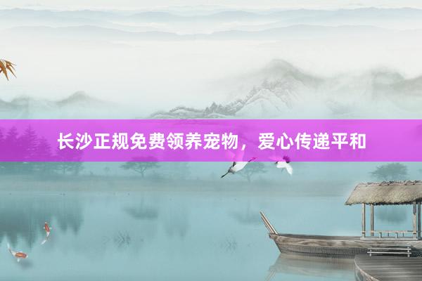 长沙正规免费领养宠物，爱心传递平和