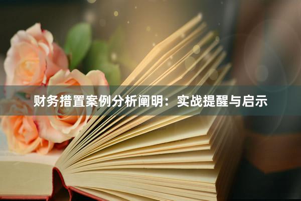 财务措置案例分析阐明：实战提醒与启示